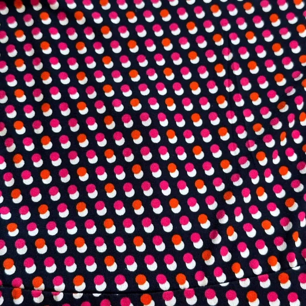 Michael Kors Pink Orange Navy and White A-Line  Dress